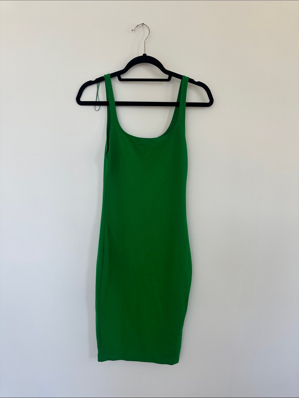 Zara Emerald Green Scoop Neck Mini Dress